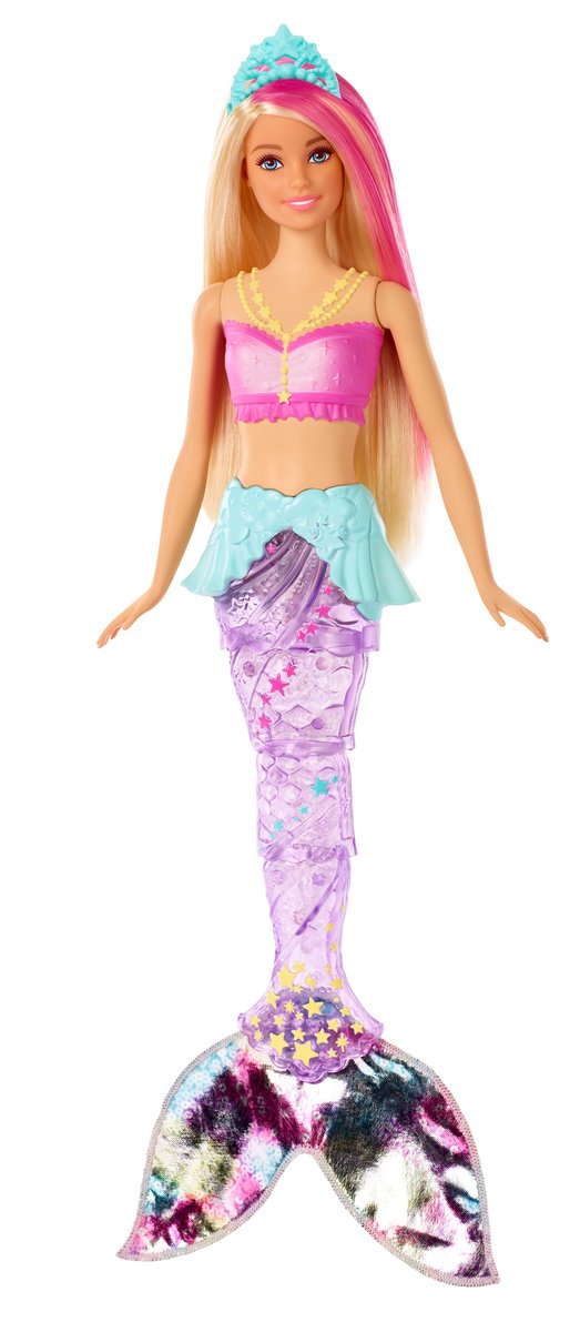 Mattel BRB Dreamtopia Magiczna Syrenka z falującym i świecącym ogonem GFL82