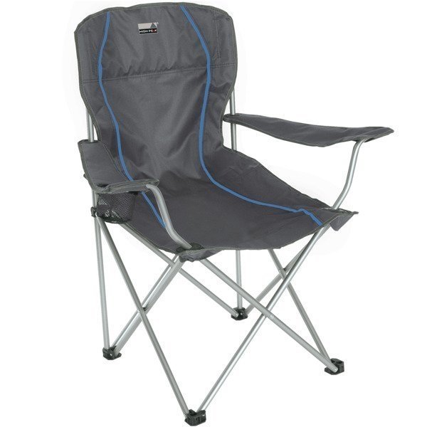 High Peak Salou krzesło kempingowe, ciemny szary/niebieski, 54 X 43,5 X 41/93 cm 44108