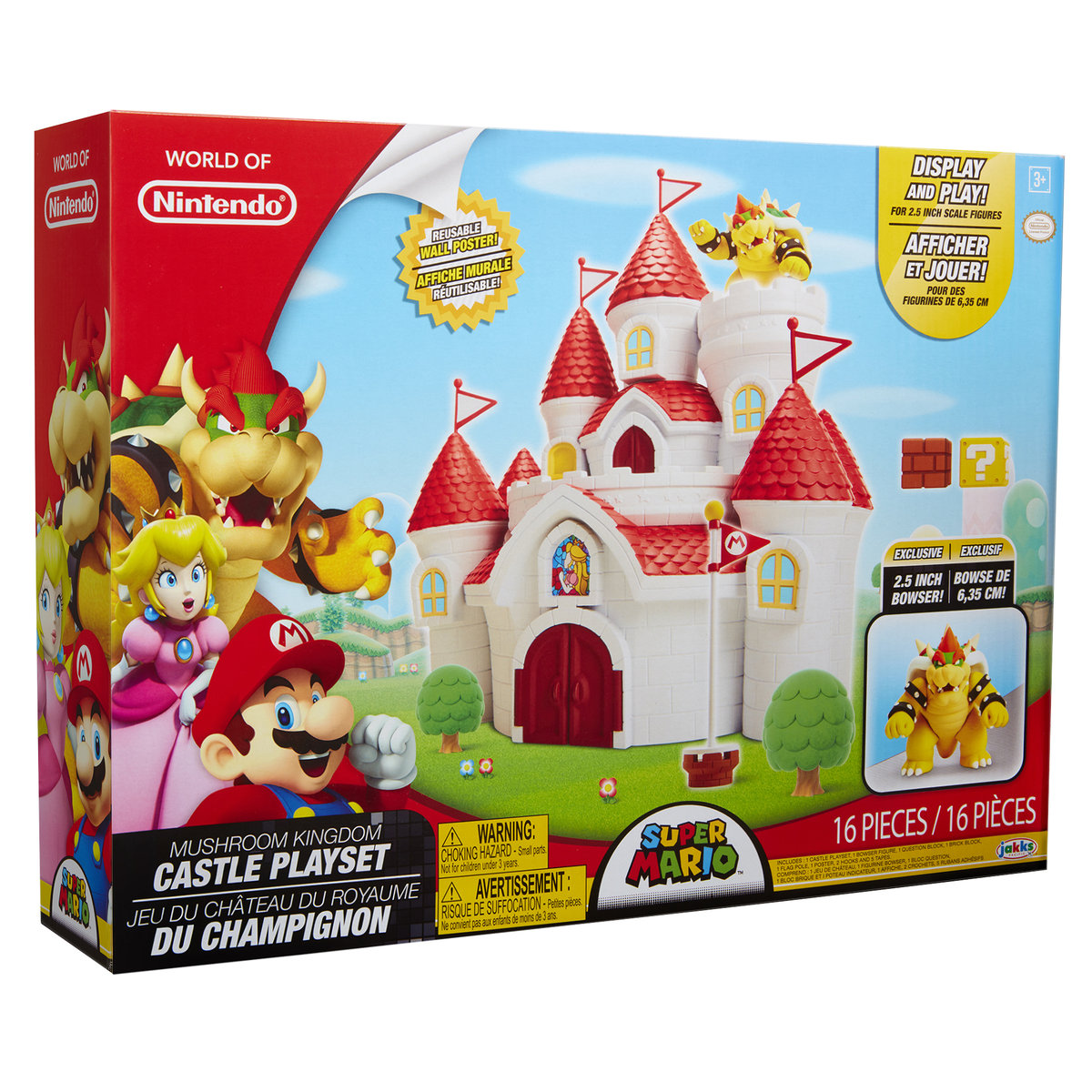 Super Mario, figurki Mushroom Kingdom Zamek, zestaw