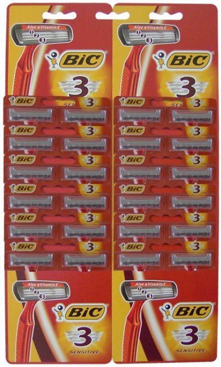 Bic, Sensitive, maszynka do golenia, 24 szt.