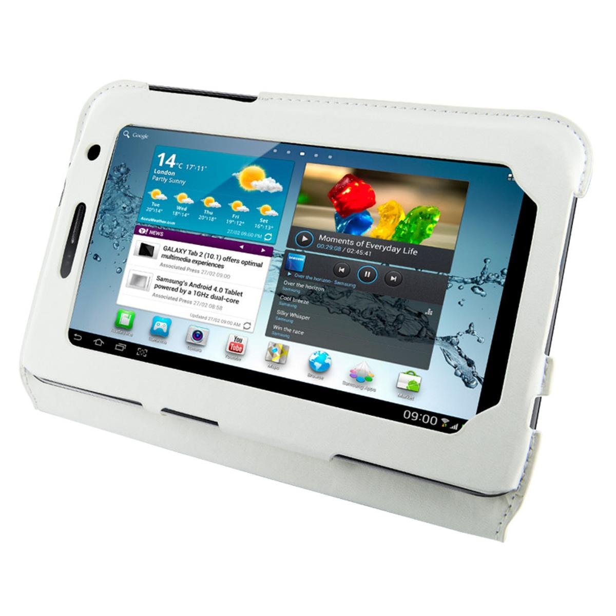 4World Etui - stand dla Galaxy Tab 2. Ultra Slim. 7. białe (9124)