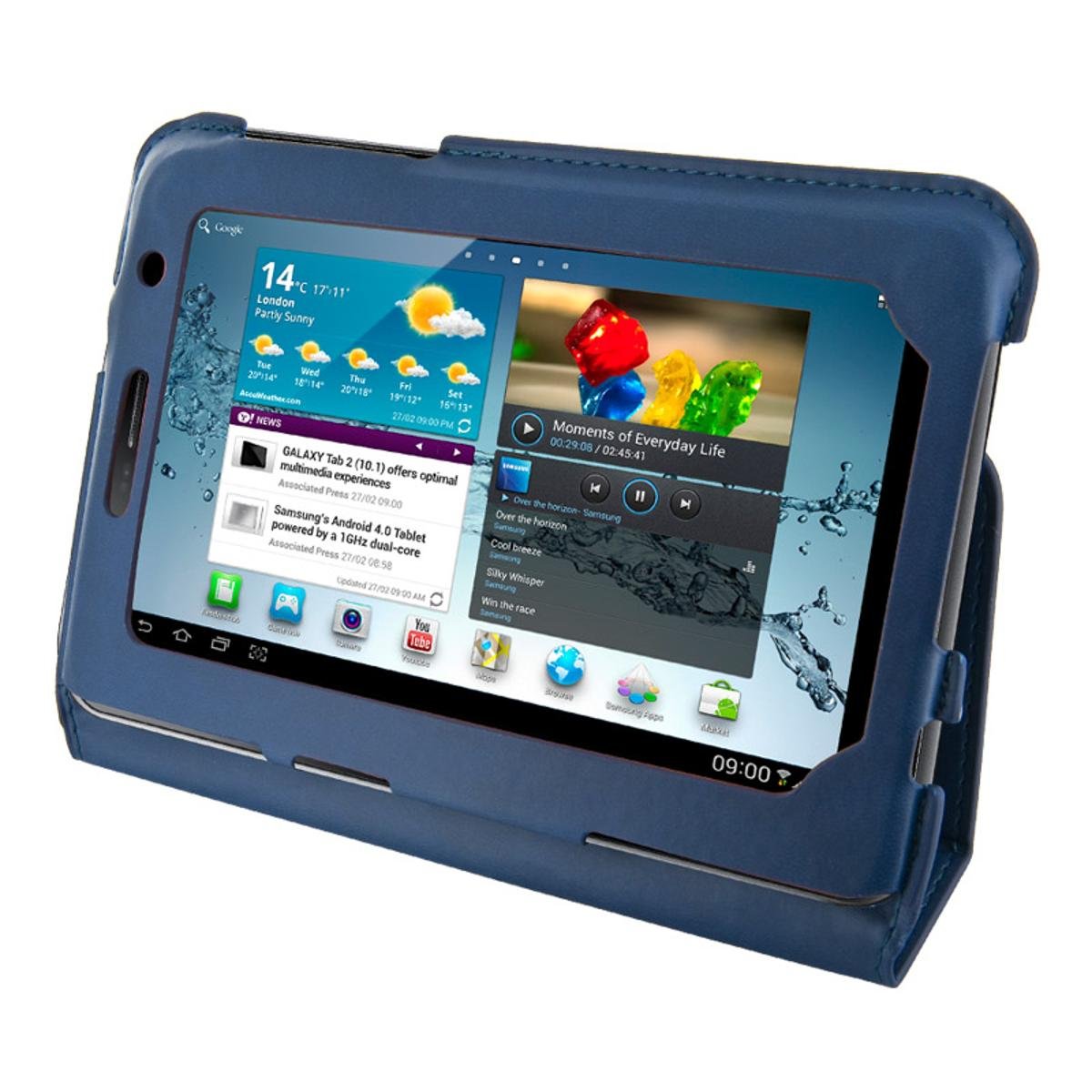 4World Etui - stand dla Galaxy Tab 2. Ultra Slim. 7. niebieskie (9126)