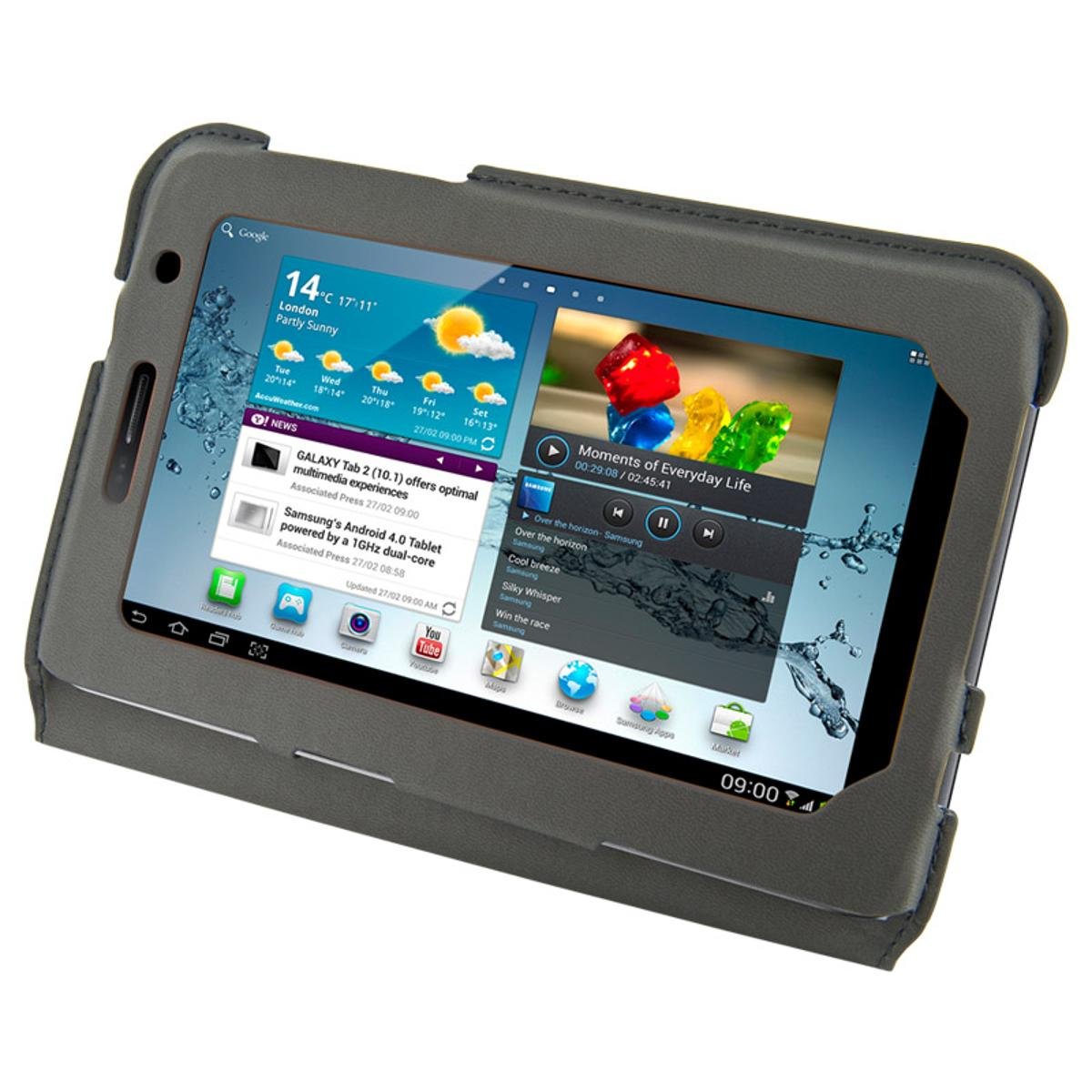 4World Etui - stand dla Galaxy Tab 2. Ultra Slim. 7. szare (9129)