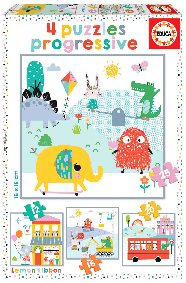 Educa Borras Borras - Progresywne plemon Ribbon 12-16-20-25 Puzzle (18061) 18061