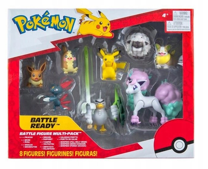 POKEMON Pokemon Figurki Bitewne Zestaw Yamper Wooloo Pikachu Toxel 0185 0000046300