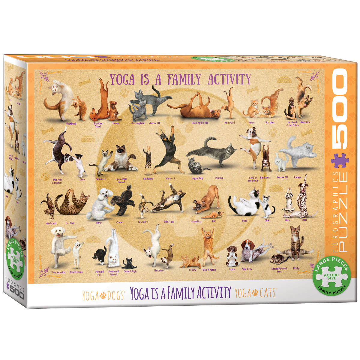 Eurographics Puzzle 500 Yoga is a Family Activity 6500-5354 -