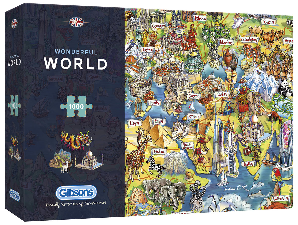 Puzzle 1000 el. Gibsons Cudowny Świat układanka