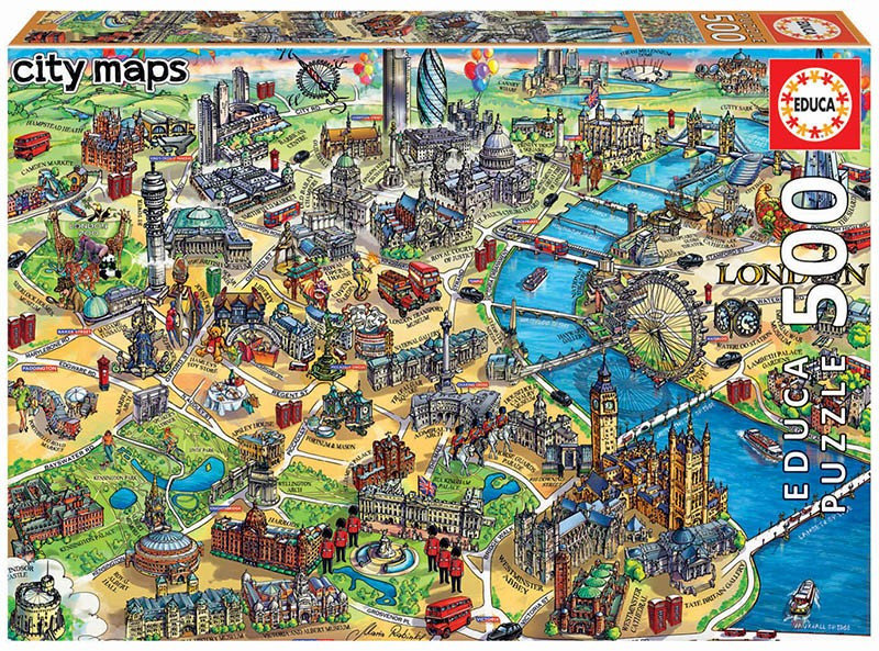Educa Puzzle 500 el. Mapa Londynu Układanka