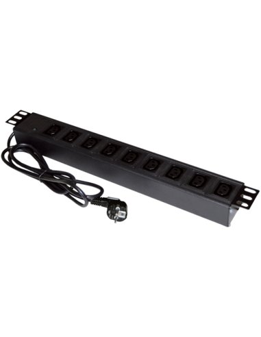 Listwa zasilająca 19" gniazdo 9 x IEC320 C13 wtyk CEE 7/7