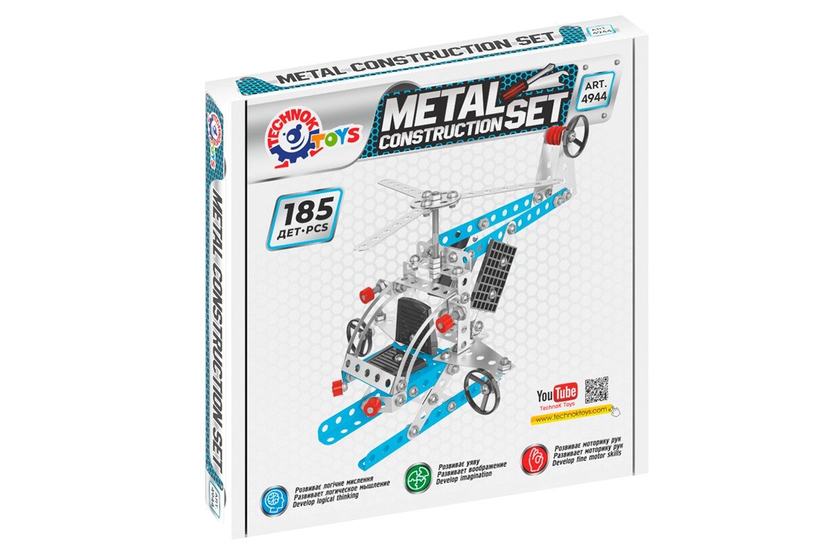 TechnoK, Klocki konstrukcyjne, metalowe, helikopter, 4944