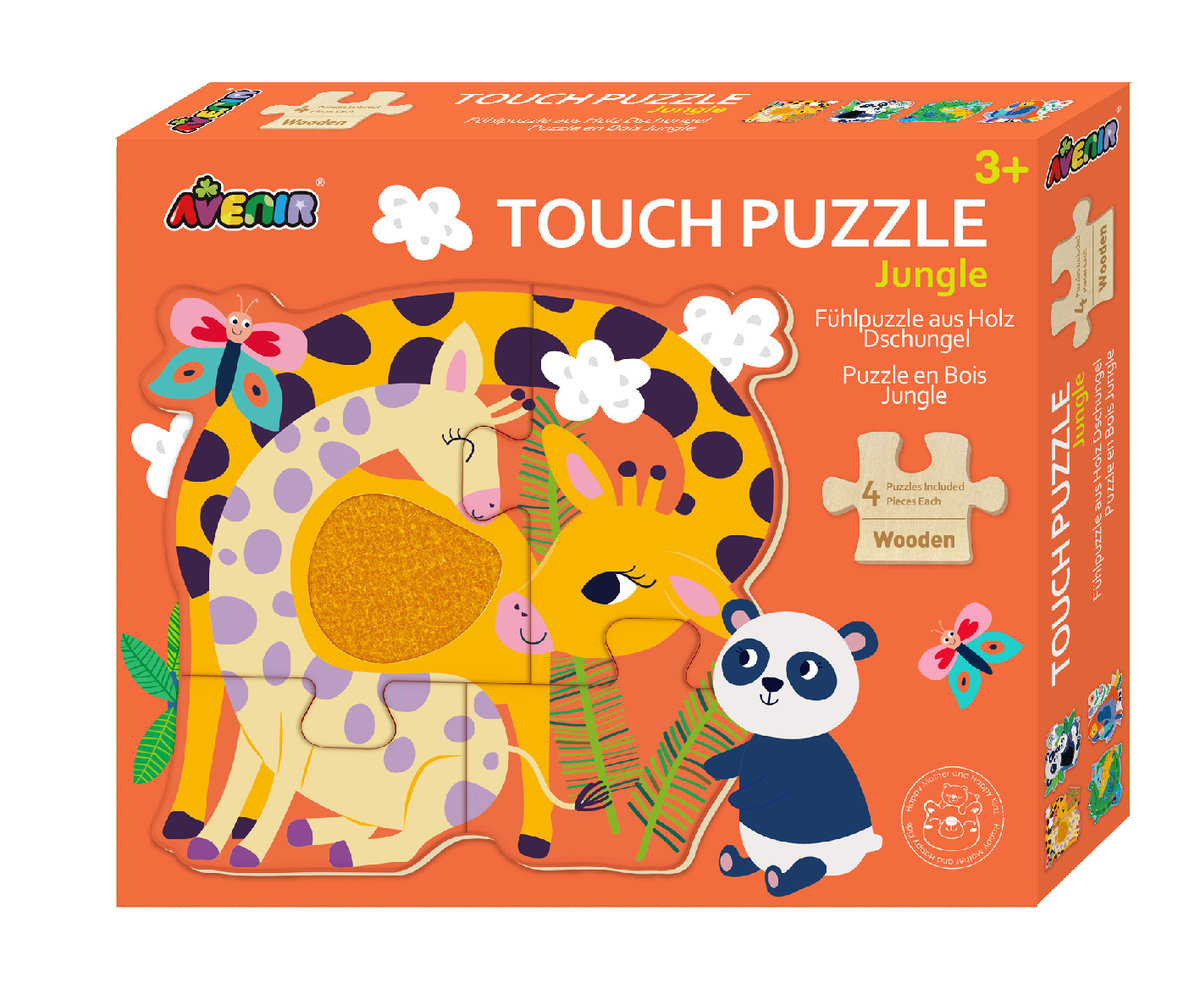Avenir Puzzle sensoryczne dżungla, puzzle dla dzieci od 3 lat, 4 x 4 części 6305058
