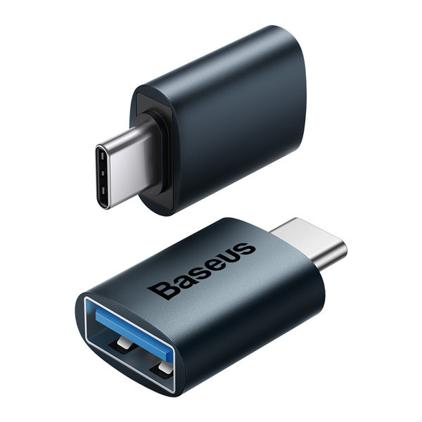 Baseus Adapter USB-C do USB-A Ingenuity, OTG (niebieski) ZJJQ000003