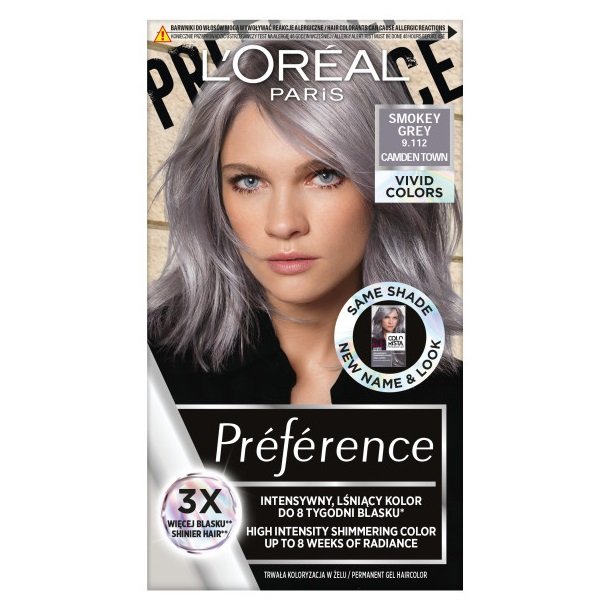 Loreal Preference Vivid Colors Farba do włosów 9.112 Smokey Grey Camden Town) 1op