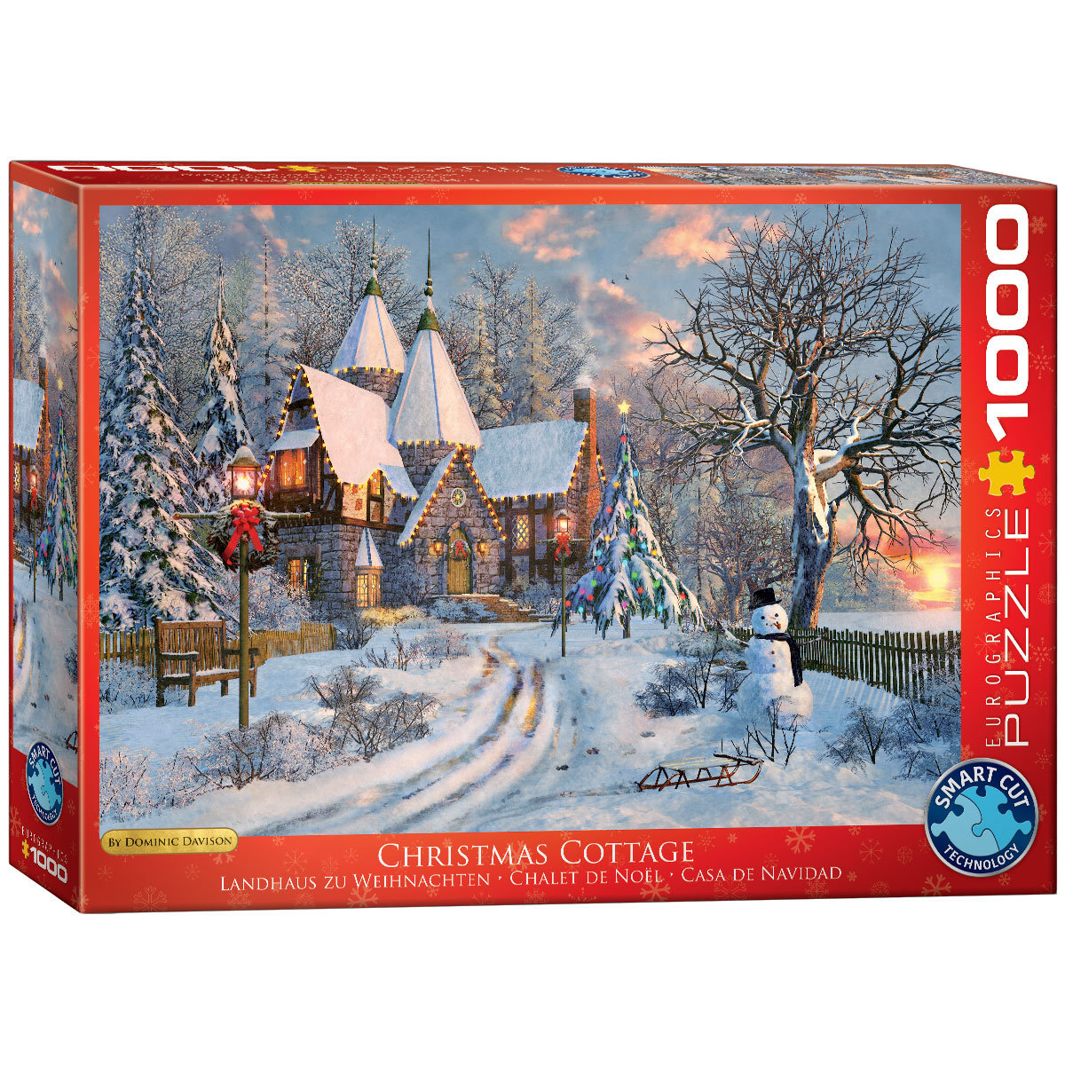 Eurographics Puzzle 1000 Christmas Cottage 6000-0790 -