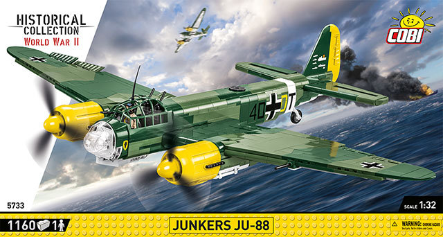 Cobi Samolot Myśliwski Bombowiec WWII  JUNKERS JU-88 1130 KL.