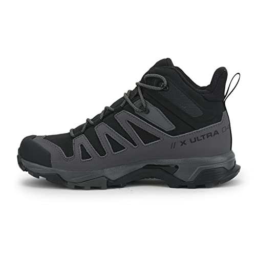 Salomon Męskie buty trekkingowe X Ultra 4 Mid GTX Black/Magnet/Pearl Blue, 40 2/3 EU, Black Magnet Pearl Blue, 40 2/3 EU