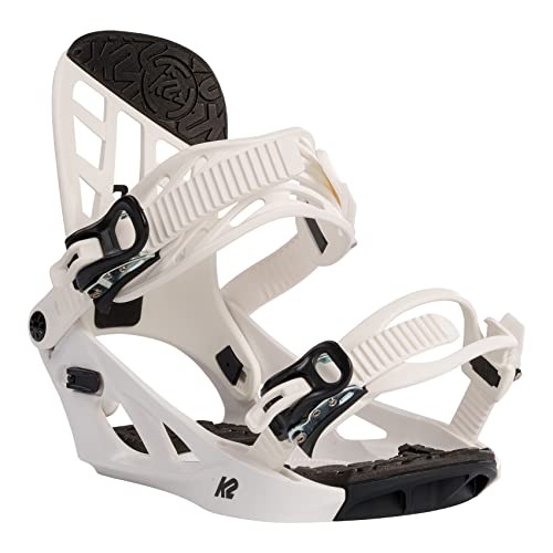 K2 Snowboarding Unisex młodzieżowe wiązanie snowboardowe You+H, białe, M (EU: 35,5-39,5 — US: 5-8 — MP: 220-250)