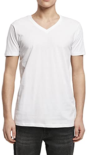 Build Your Brand Męski T-shirt Light Tee V-Neck, górna część z dekoltem w serek dla mężczyzn dostępna w wielu kolorach, rozmiary S - 5XL