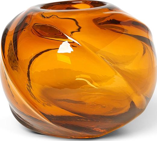 Wazon Water Swirl okrągły pomarańczowy