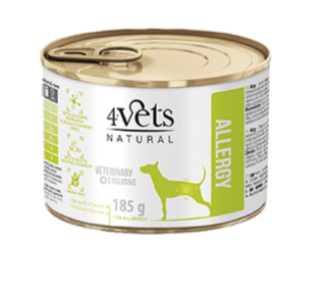 4Vets Natural Dog Allergy Lamb New 6 x 185g