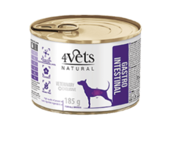 4Vets Natural Dog Gastro Intestinal New 185g - mokra karma w puszce