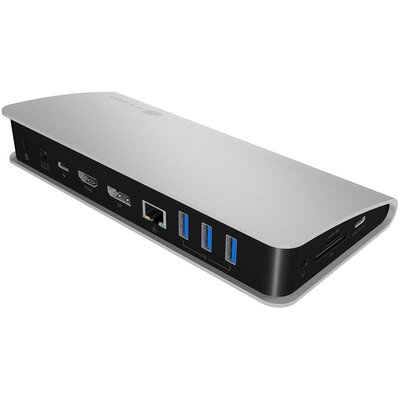 IcyBox Stacja dokująca IB-DK2408-C 11w1,HDMI,LAN,6xUSB,K-Lock,Headset,czytnik kart,DisplayPort IB-DK2408-C