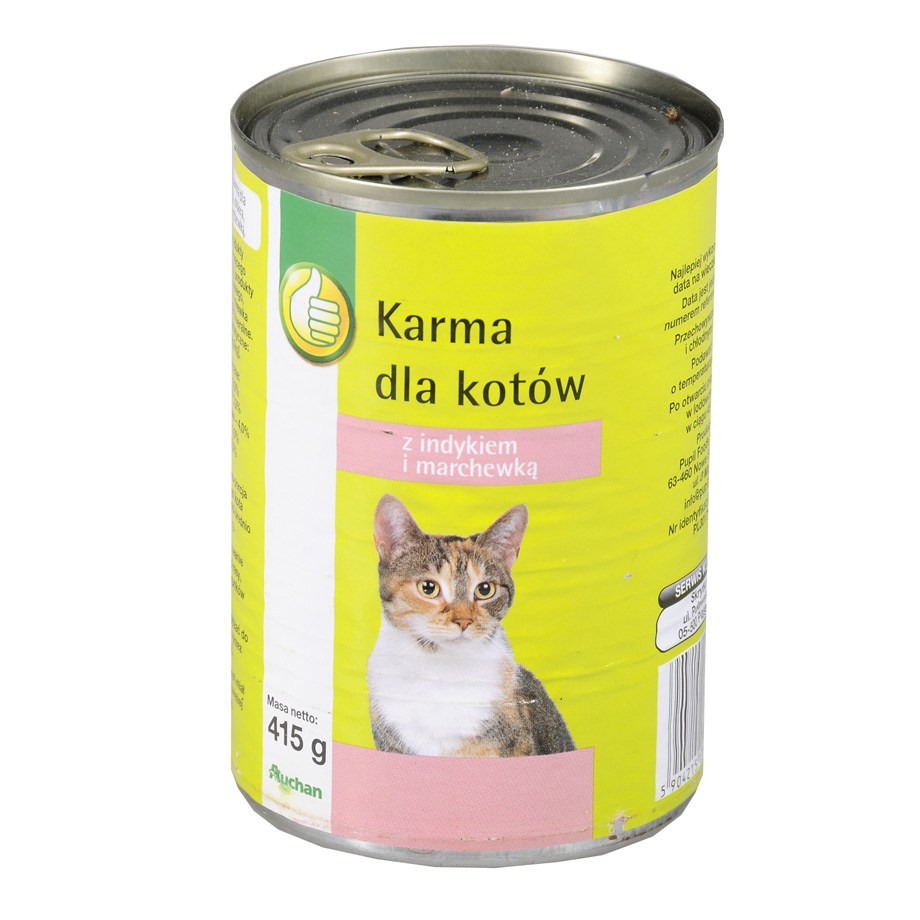 Auchan - Karma dla kotów z indykiem i marchewką