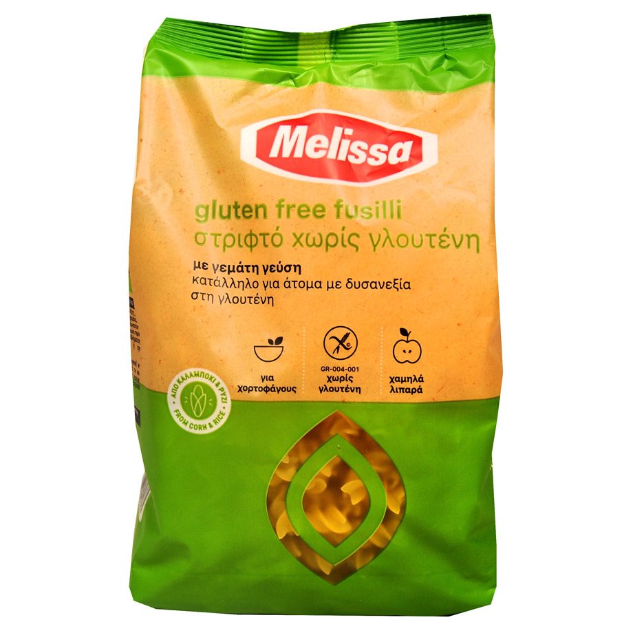 Melissa - Fusilli - Makaron bezglutenowy z mąki kukurydzianej i mąki ryżowej