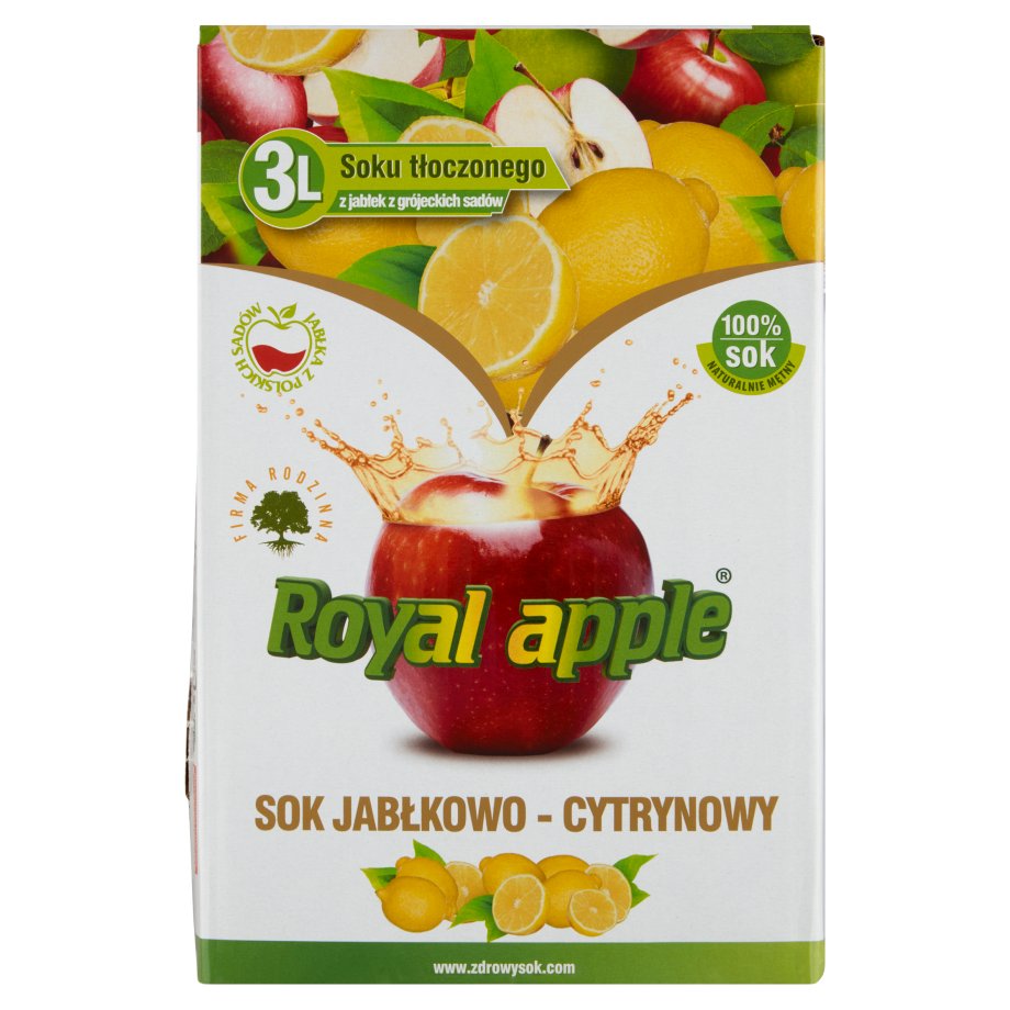 Royal Apple - Sok tłoczony jabłkowo-cytrynowy 100%