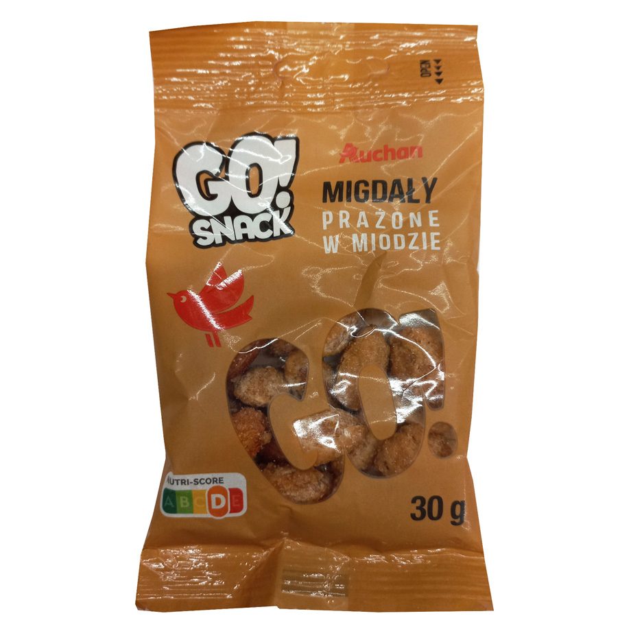 Auchan - Go Snack migdały prażone w miodzie