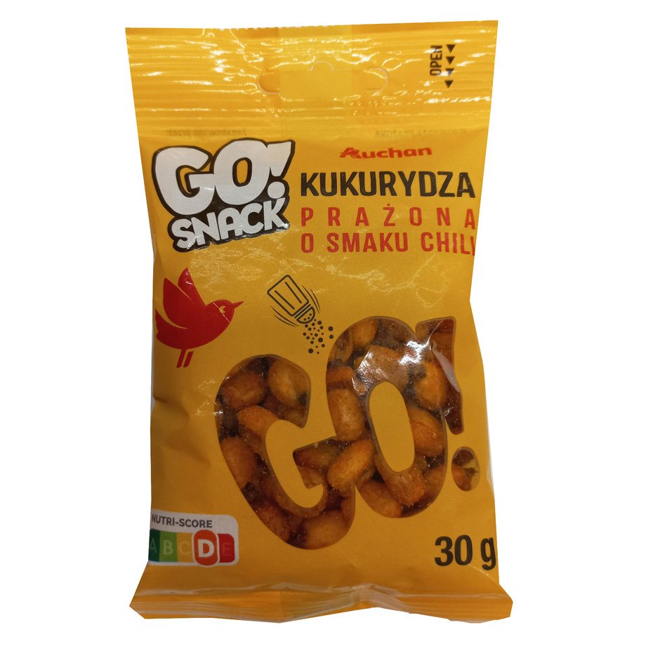 Auchan - Go Snack kukurydza prażona o smaku chili