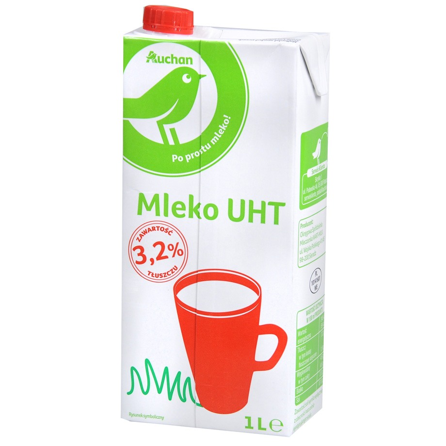 Auchan - Mleko UHT  3.2%