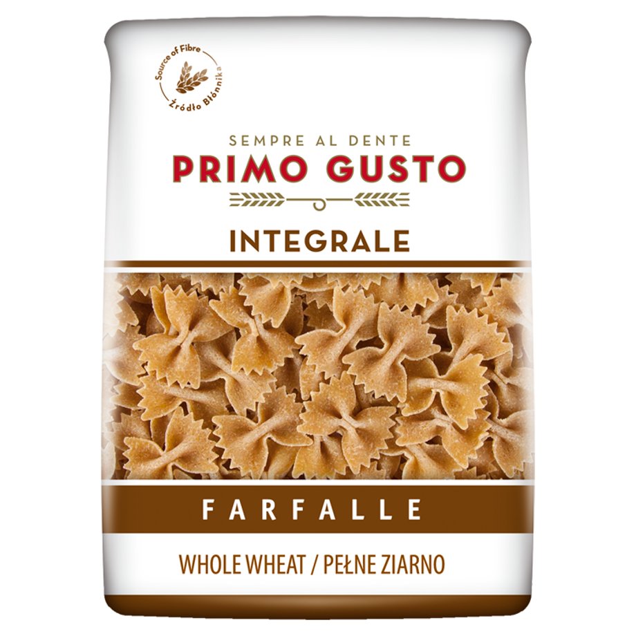 Primo Gusto - Makaron pełnoziarnisty kokardki pełne ziarno