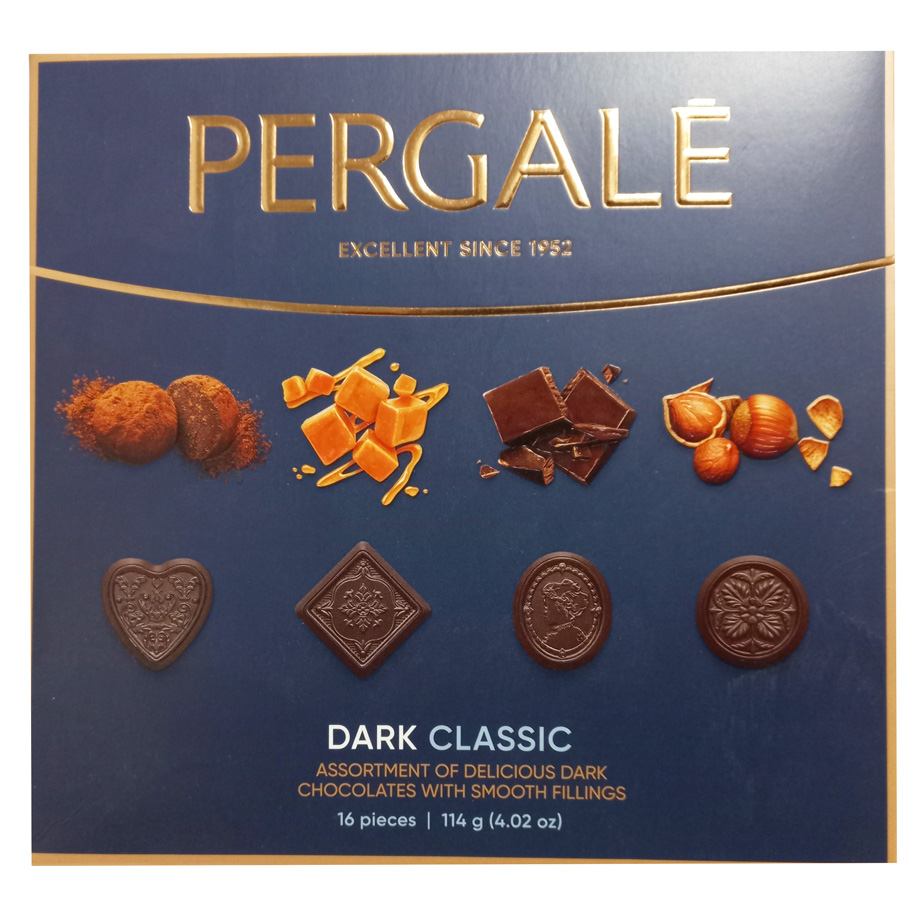 Pergale - Praliny nadziewane w gorzkiej czekoladzie
