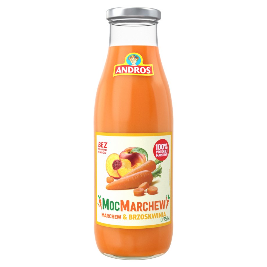 Andros - MocMarchew smoothie marchew brzoskwinia