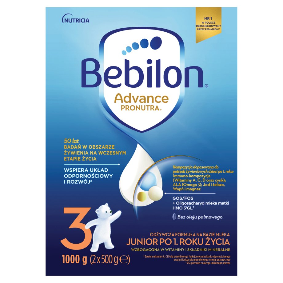 Bebilon Advance Pronutra mleko modyfikowane 3 po 1.roku 1000g