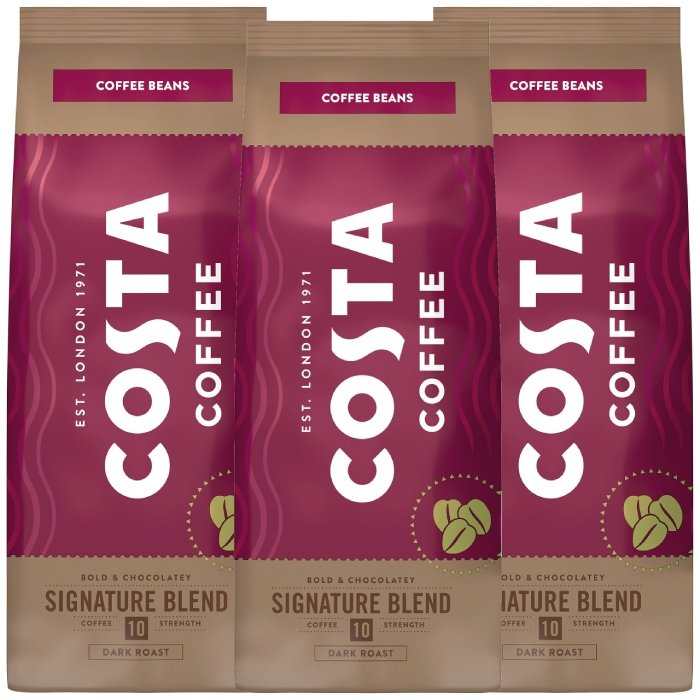 ZESTAW - Kawa ziarnista Costa Coffee Signature Blend Dark Roast 3x500g