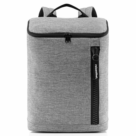 Reisenthel overnighter-Backpack M Twist Silver – sportowy, elegancki plecak, kieszeń na laptopa, wodoodporny, srebrny, m