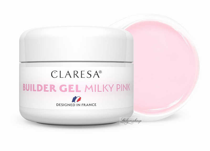 CLARESA - BULIDER GEL - Żel budujący UV do paznokci - 25 g - MILKY PINK