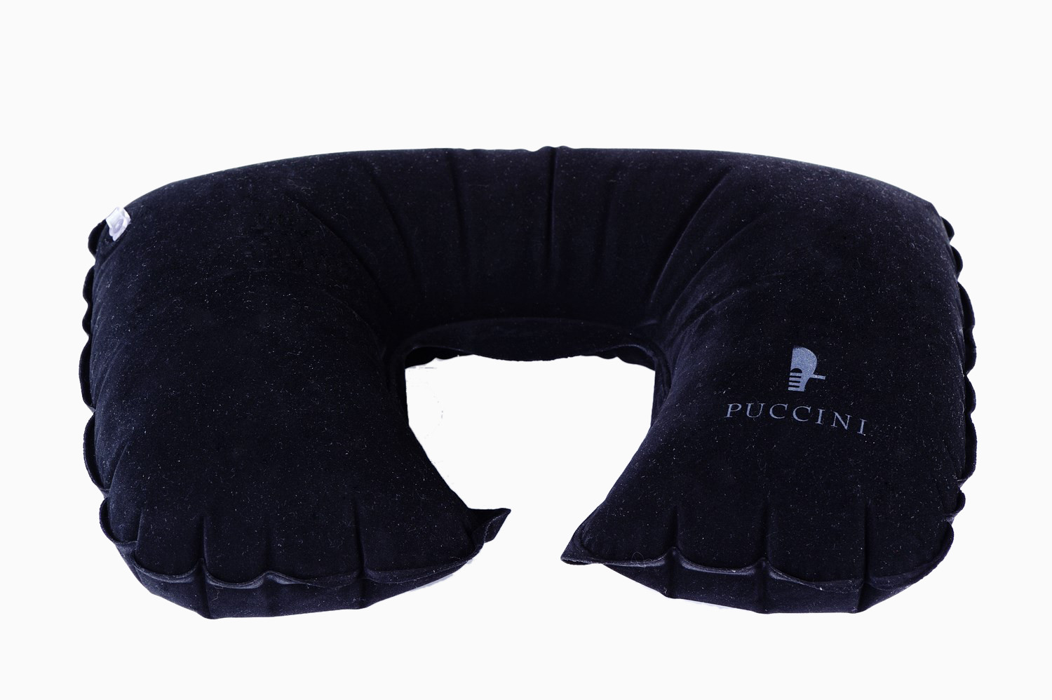 PUCCINI Czarny dmuchany zagłówek turystyczny