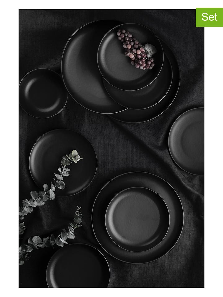 Violeta Home 24-częściowy zestaw w kolorze czarnym