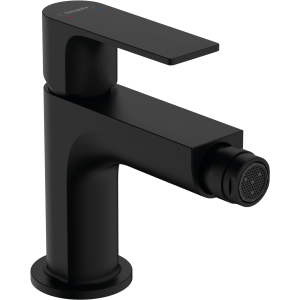HANSGROHE 72213670 Rebris E Jednouchwytowa bateria bidetowa z metalowym kompletem odp?ywowym Czarny Matowy