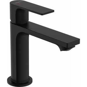 HANSGROHE 72589670 Rebris E Jednouchwytowa bateria umywalkowa 110 CoolStart  EcoSmart+ z kompletem odpływowym Czarny Matowy
