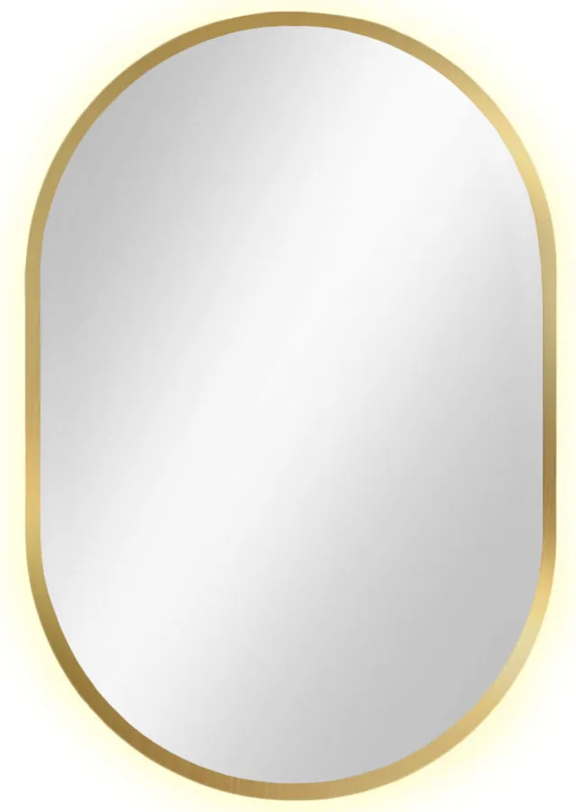 Złote lustro led w stylu glamour 95x40 cm L0-D44
