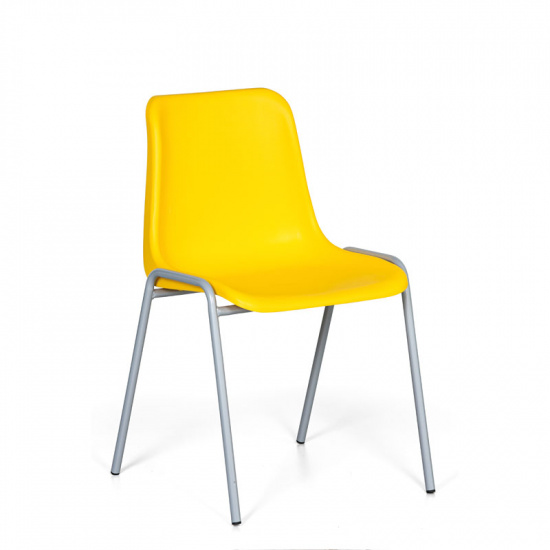Plastikowe krzesło do jadalni AMADOR, żółte
