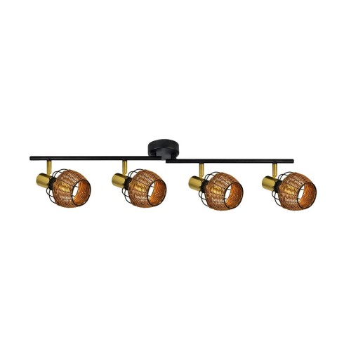 Copa lampa sufitowa (spot) 4-punktowa czarna/złota R5022003-4TU2