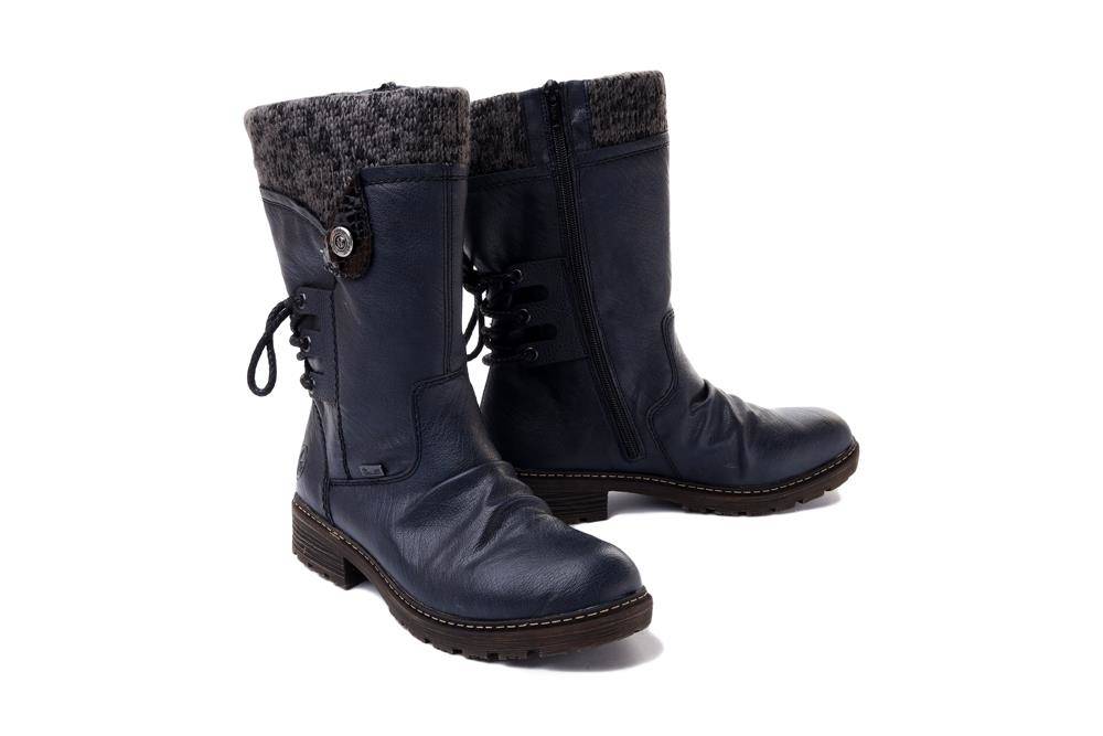 RIEKER TEX Z4750-15 blue, kozaki damskie - Rieker