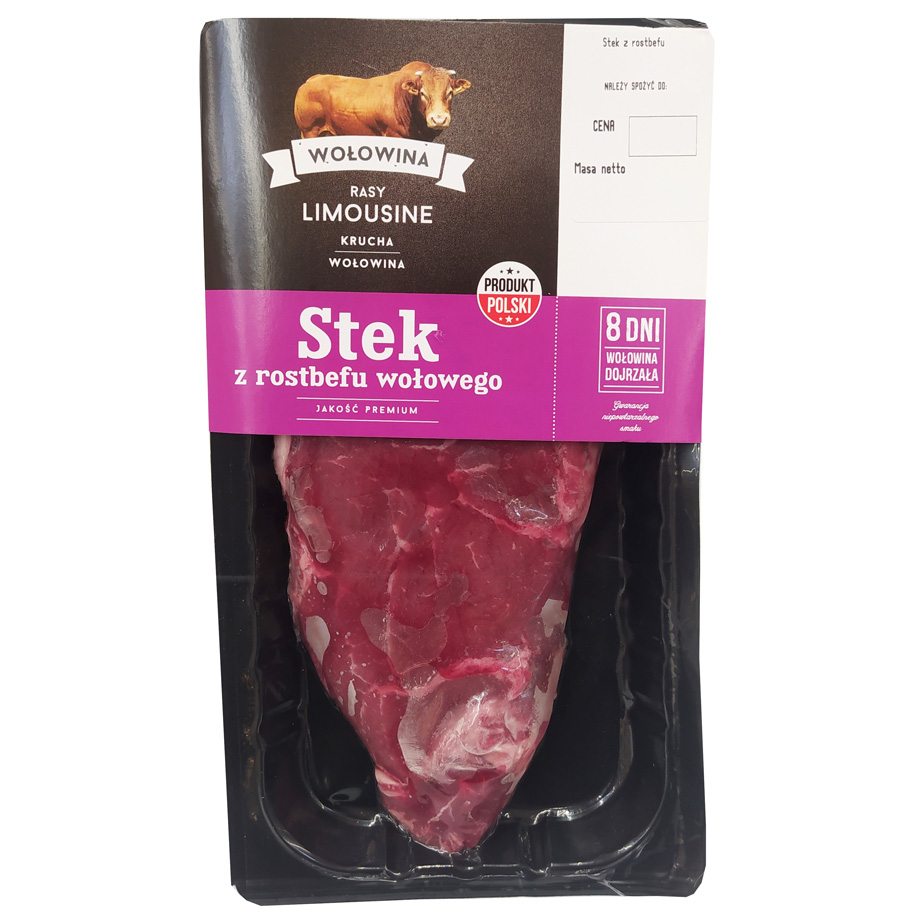 Wołowina - Stek z rostbefu wołowego bez kości rasy Limousine