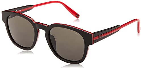 FILA Unisex SFI310 okulary przeciwsłoneczne, czarny top + czerwony, 51, Czarny top + czerwony, 51