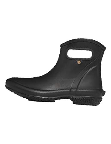 BOGS Damskie naszywane botki wodoodporne ogrodowe buty przeciwdeszczowe, Czarny - 37 EU